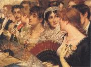 William Holyoake Inthe Front Row at the Opera Germany oil painting artist